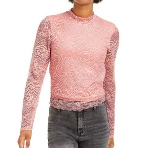 Crave Fame
Juniors' Lace Mock-Neck Top